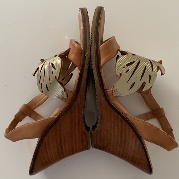 Tommy Bahama Leather Wadge Sandals Size8 - Picture 8 of 11